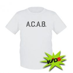 Дитяча футболка A.C.A.B. - PrintSalon