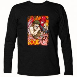 Футболка з довгим рукавом AC DC Art Banner-PrintSalon Футболка з довгим рукавом AC DC Art Banner