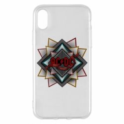 Чохол для iPhone X/Xs AC/DC Art Logo - PrintSalon