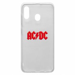 Чехол для Samsung A20 AC/DC Red Logo - PrintSalon