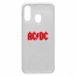 Чехол для Samsung A40 AC/DC Red Logo - PrintSalon