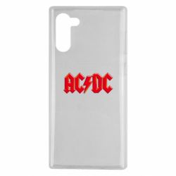 Чехол для Samsung Note 10 AC/DC Red Logo - PrintSalon