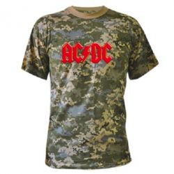 Камуфляжная футболка AC/DC Red Logo - PrintSalon