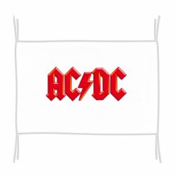 Флаг AC/DC Red Logo - PrintSalon