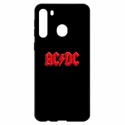 Чехол для Samsung A21 AC/DC Red Logo - PrintSalon