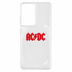 Чехол для Samsung S21 Ultra AC/DC Red Logo - PrintSalon