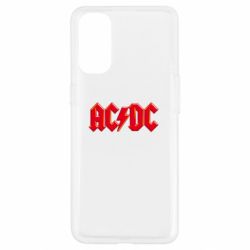 Чехол для Oppo Reno 4 AC/DC Red Logo - PrintSalon
