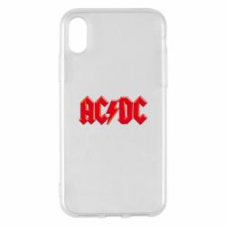 Чехол для iPhone X/Xs AC/DC Red Logo - PrintSalon