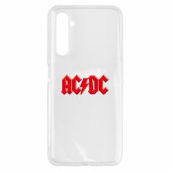 Чехол для Realme 6 AC/DC Red Logo - PrintSalon