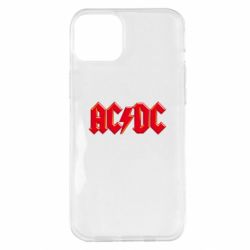 Чехол для iPhone 14 Plus AC/DC Red Logo - PrintSalon