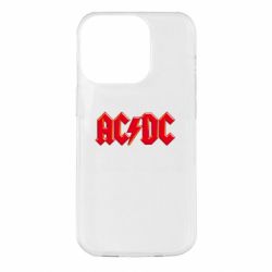 Чехол для iPhone 14 Pro AC/DC Red Logo - PrintSalon
