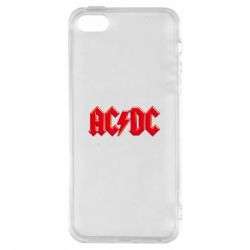 Чехол для iPhone5/5S/SE AC/DC Red Logo - PrintSalon