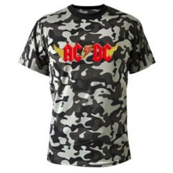 Камуфляжная футболка AC/DC с крыльями - PrintSalon