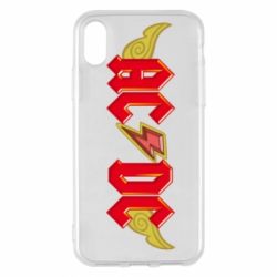 Чехол для iPhone X/Xs AC/DC с крыльями - PrintSalon