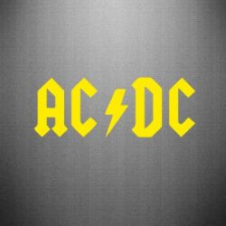 Наклейка AC DC - PrintSalon