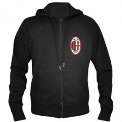 Чоловіче худі на блискавці AC Milan - PrintSalon