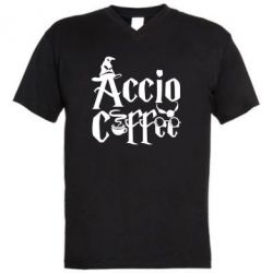 Чоловіча футболка з V-подібним вирізом Accio Coffee - PrintSalon