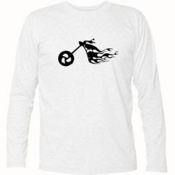 Футболка с длинным рукавом Аццкий байк - PrintSalon
