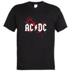 Чоловіча футболка з V-подібним вирізом ACDC - PrintSalon