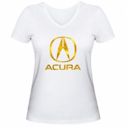 Женская футболка с V-образным вырезом Acura Голограмма - PrintSalon