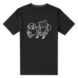 Мужская футболка премиум Adventure Time: Finn and Jake - PrintSalon