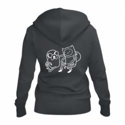 Женское худи на молнии Adventure Time: Finn and Jake - PrintSalon