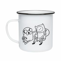 Кружка эмалированная Adventure Time: Finn and Jake - PrintSalon