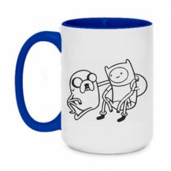 Чашка двухцветная 420ml Adventure Time: Finn and Jake - PrintSalon