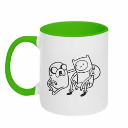Чашка двухцветная 320ml Adventure Time: Finn and Jake - PrintSalon