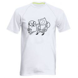 Мужская футболка для спорта Adventure Time: Finn and Jake - PrintSalon
