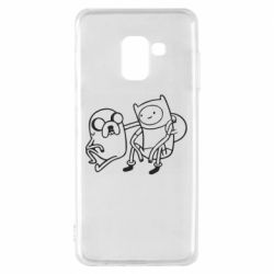 Чехол для Samsung A8 2018 Adventure Time: Finn and Jake - PrintSalon