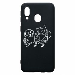 Чехол для Samsung A40 Adventure Time: Finn and Jake - PrintSalon