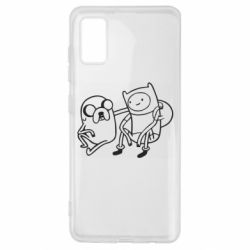 Чехол для Samsung A41 Adventure Time: Finn and Jake-PrintSalon Чехол для Samsung A41 Adventure Time: Finn and Jake