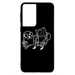 Чехол для Samsung S21 Adventure Time: Finn and Jake-PrintSalon Чехол для Samsung S21 Adventure Time: Finn and Jake