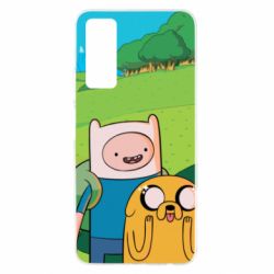 Чохол для Huawei P Smart 2021 Adventure Time, Finn and Jake - PrintSalon