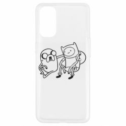 Чехол для Oppo Reno 4 Adventure Time: Finn and Jake - PrintSalon