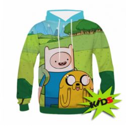 Дитяче 3D худі Adventure Time, Finn and Jake - PrintSalon