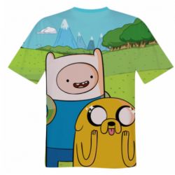 Чоловіча футболка 3D Adventure Time, Finn and Jake - PrintSalon