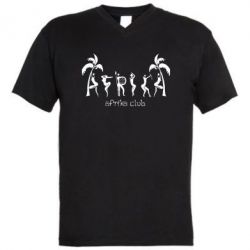 Чоловіча футболка з V-подібним вирізом Africa Club - PrintSalon