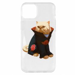 Чехол для iPhone 14 Plus Akatsuki angry cat - PrintSalon