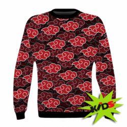 Дитячий 3D світшот Akatsuki red cloud - PrintSalon