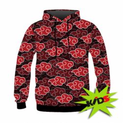 Дитяче 3D худі Akatsuki red cloud - PrintSalon