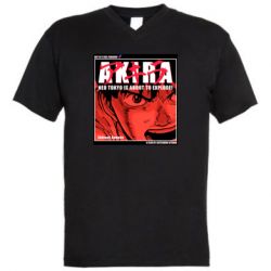 Мужская футболка  с V-образным вырезом Akira - PrintSalon