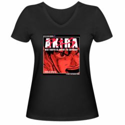 Женская футболка с V-образным вырезом Akira - PrintSalon