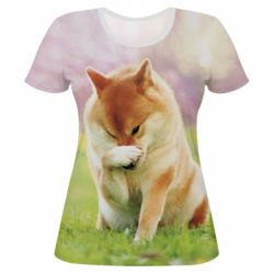 Жіноча 3D футболка Akita Inu - PrintSalon