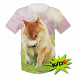 Дитяча 3D футболка Akita Inu