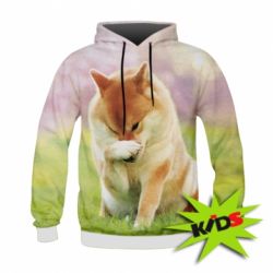 Дитяче 3D худі Akita Inu - PrintSalon