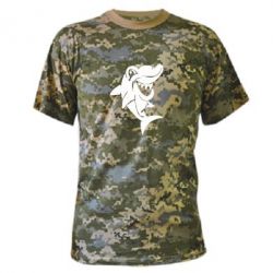 Камуфляжная футболка Акулка - PrintSalon
