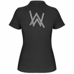 Женское поло Alan Walker logo stripes - PrintSalon