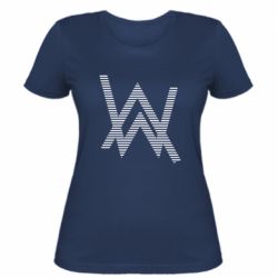 Женская футболка Alan Walker logo stripes - PrintSalon